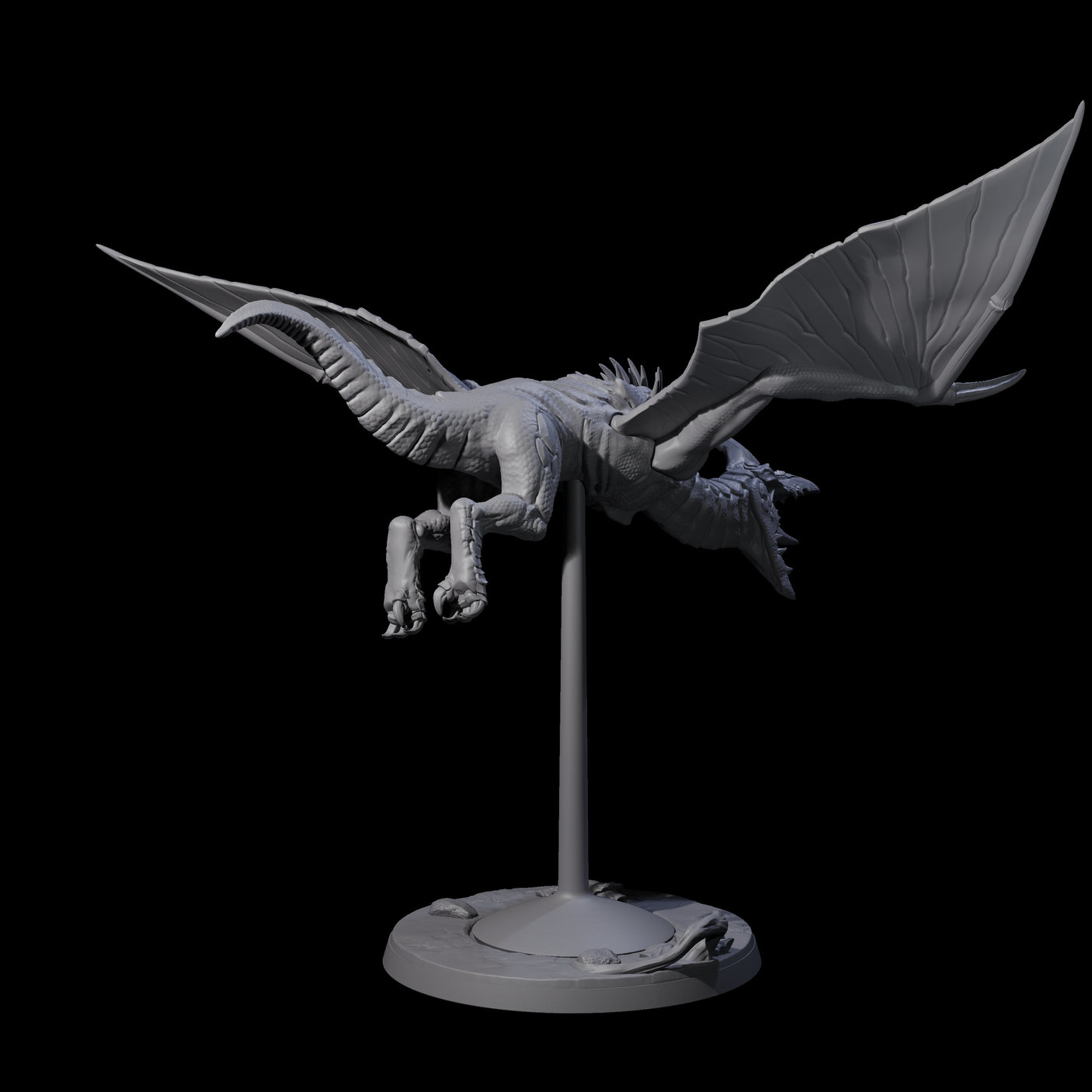 Swooping Pteranodon D Miniature for Dungeons and Dragons, Pathfinder or other TTRPGs
