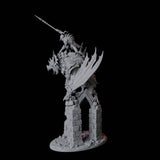 Swooping Vampire Spawn on Giant Bat B Miniature for Dungeons and Dragons, Pathfinder or other TTRPGs