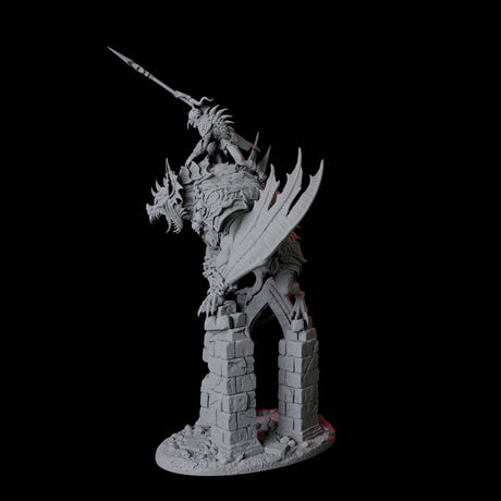 Swooping Vampire Spawn on Giant Bat B Miniature for Dungeons and Dragons, Pathfinder or other TTRPGs