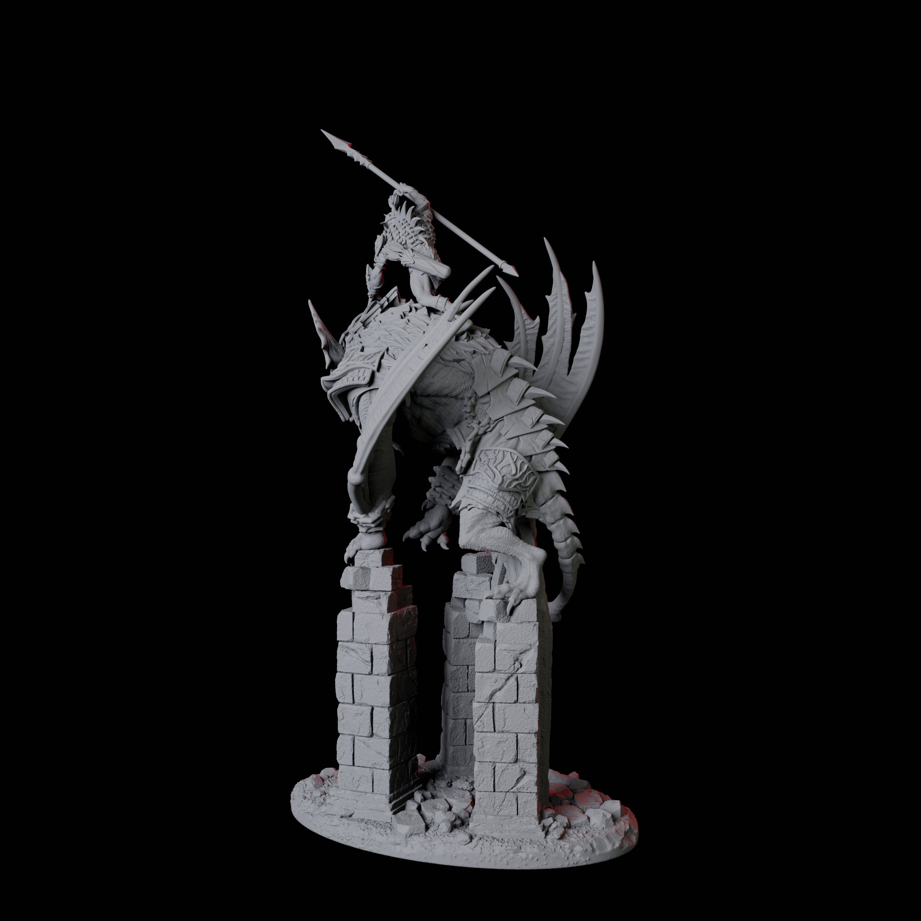 Swooping Vampire Spawn on Giant Bat B Miniature for Dungeons and Dragons, Pathfinder or other TTRPGs