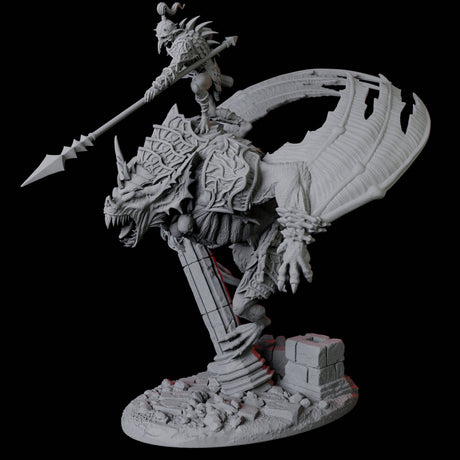 Swooping Vampire Spawn on Giant Bat C Miniature for Dungeons and Dragons, Pathfinder or other TTRPGs