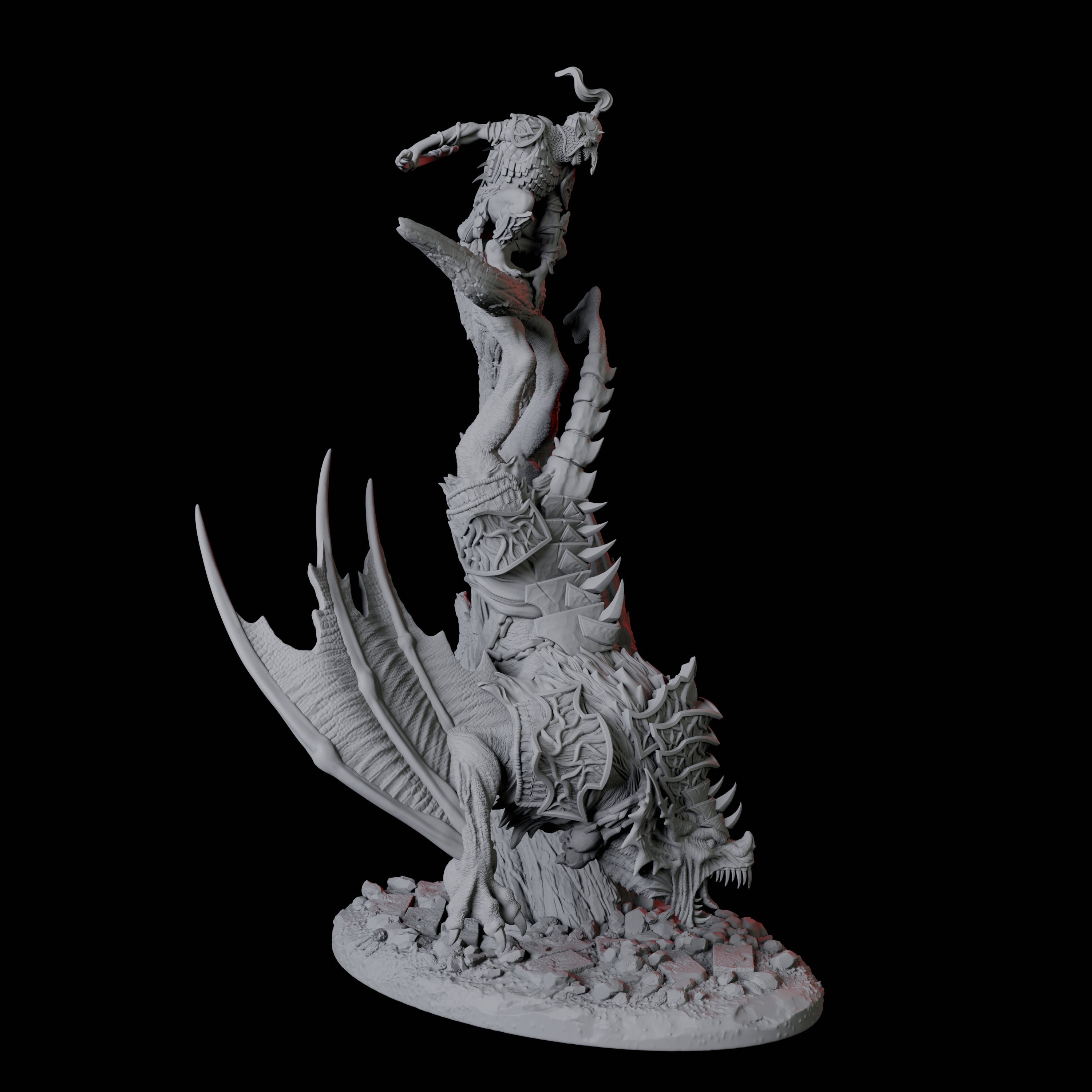 Swooping Vampire Spawn on Giant Bat D Miniature for Dungeons and Dragons, Pathfinder or other TTRPGs