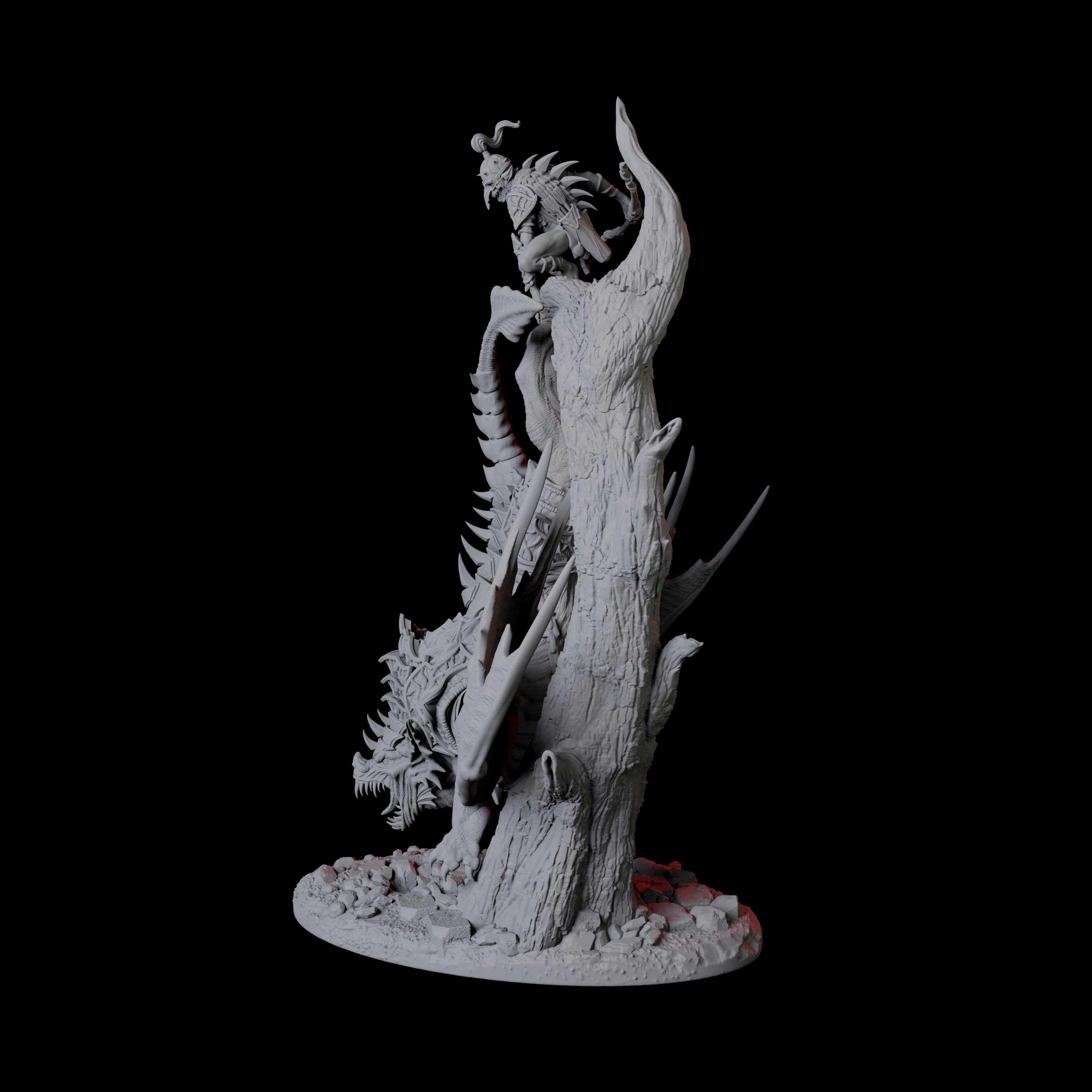 Swooping Vampire Spawn on Giant Bat D Miniature for Dungeons and Dragons, Pathfinder or other TTRPGs