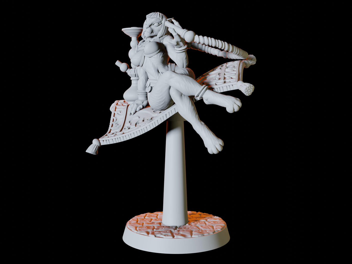 Tabaxi Pin-up Miniature for Dungeons and Dragons, Pathfinder or other TTRPGs