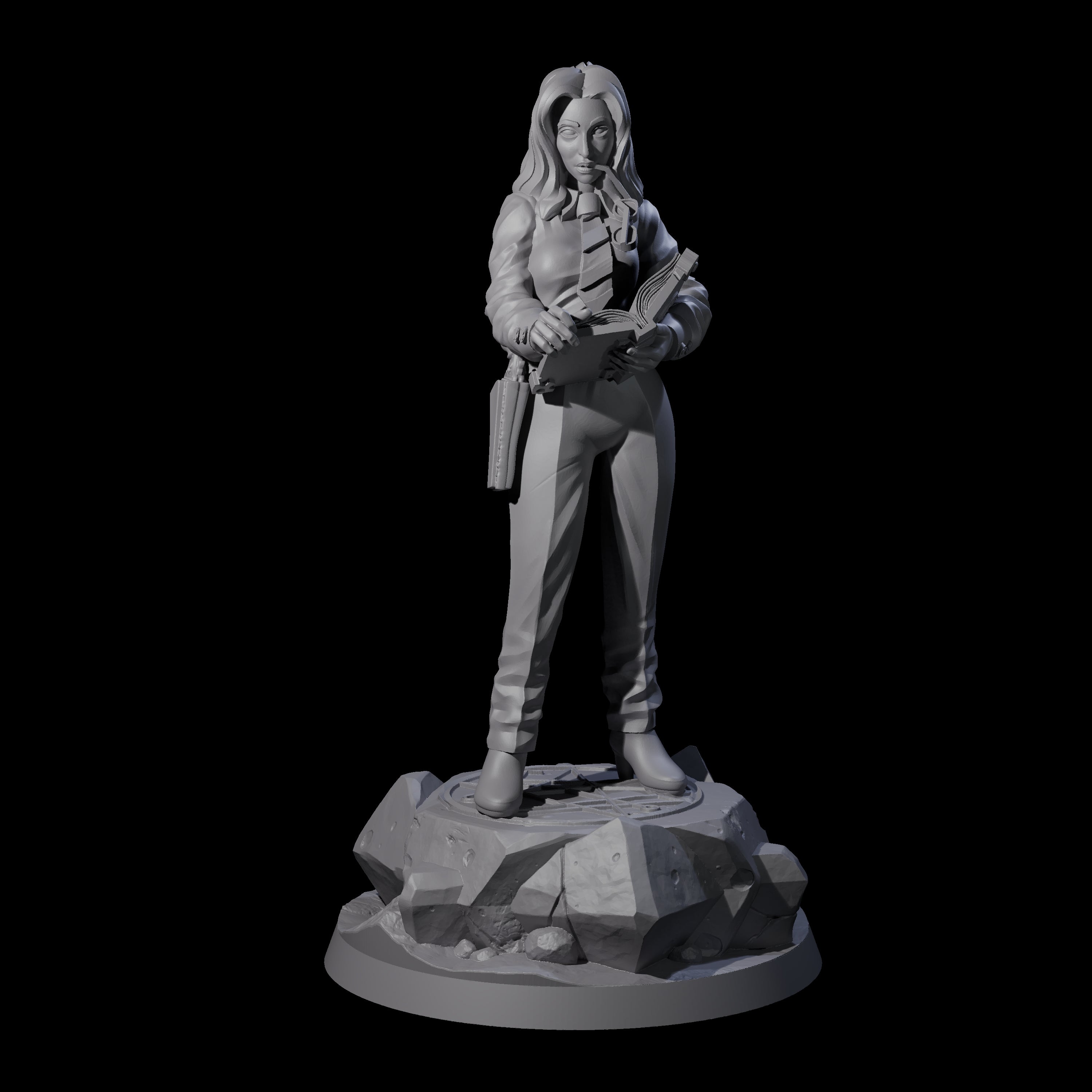 Tactical Human Investigator Miniature for Dungeons and Dragons, Pathfinder or other TTRPGs