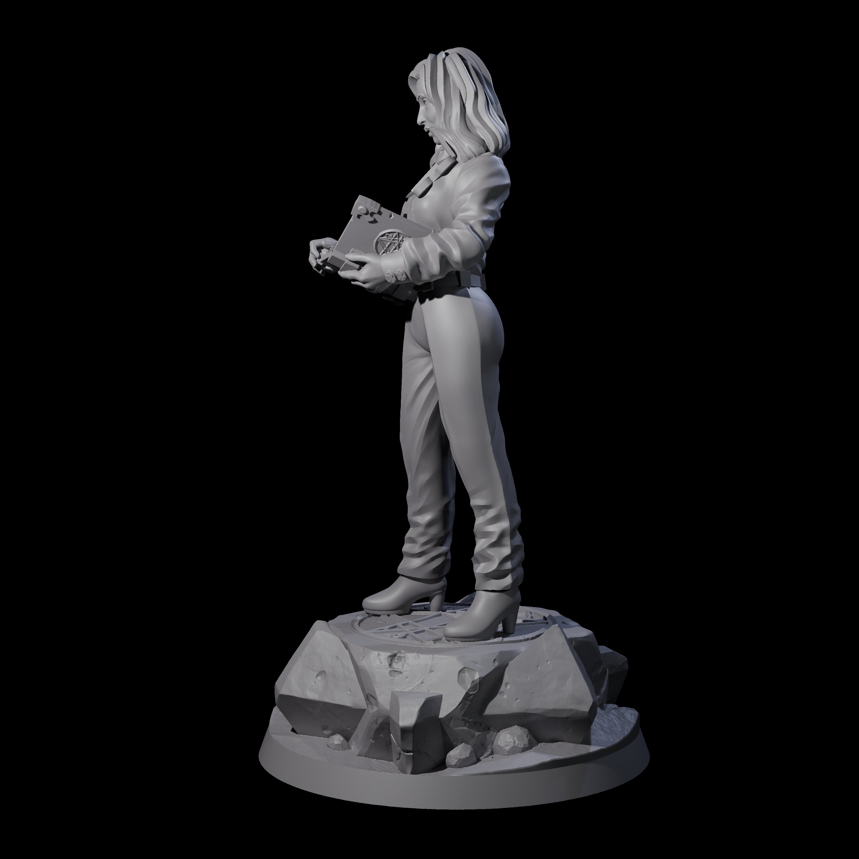 Tactical Human Investigator Miniature for Dungeons and Dragons, Pathfinder or other TTRPGs