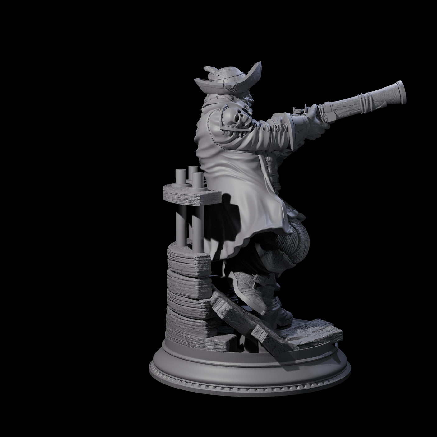 Taking Aiming Pirate Captain Miniature for Dungeons and Dragons, Pathfinder or other TTRPGs