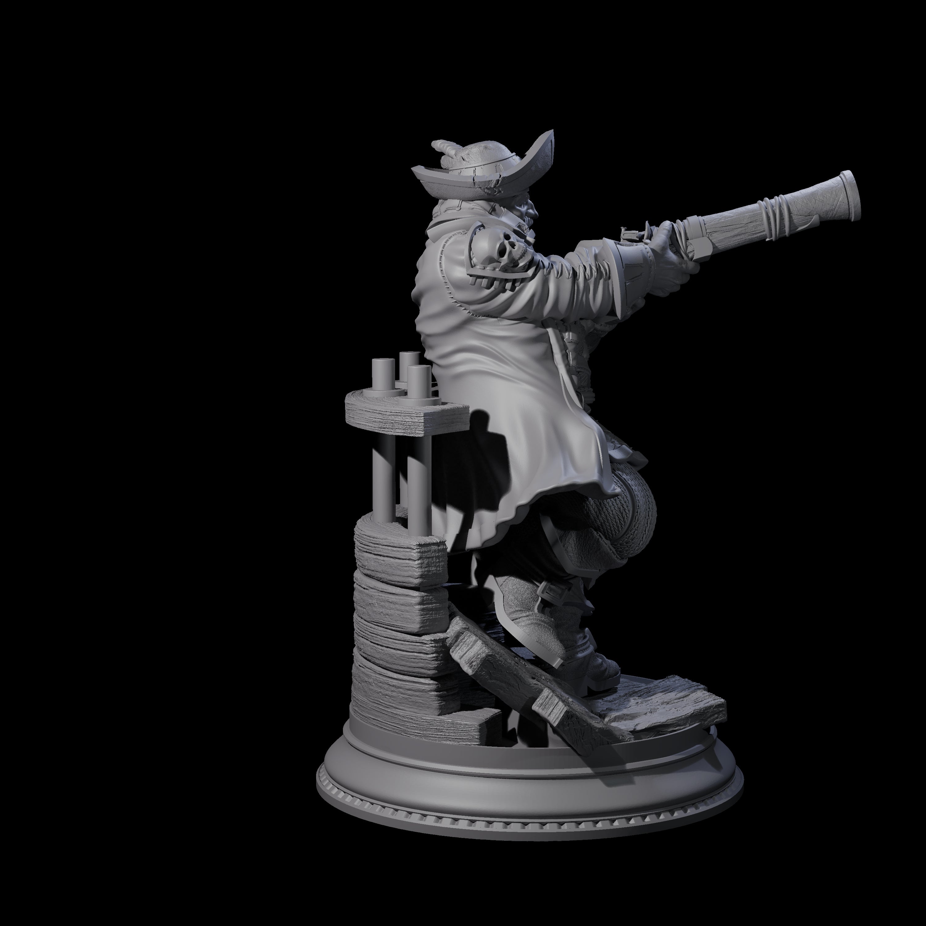 Taking Aiming Pirate Captain Miniature for Dungeons and Dragons, Pathfinder or other TTRPGs