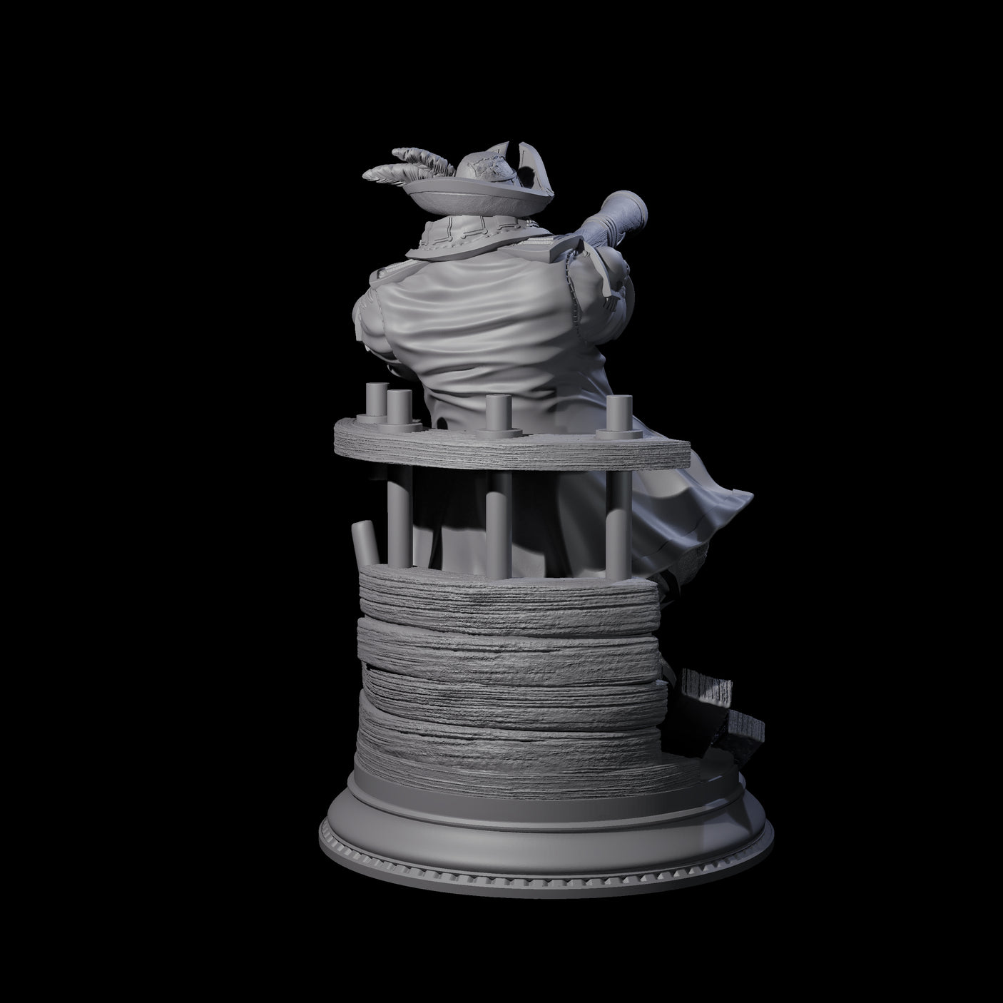 Taking Aiming Pirate Captain Miniature for Dungeons and Dragons, Pathfinder or other TTRPGs