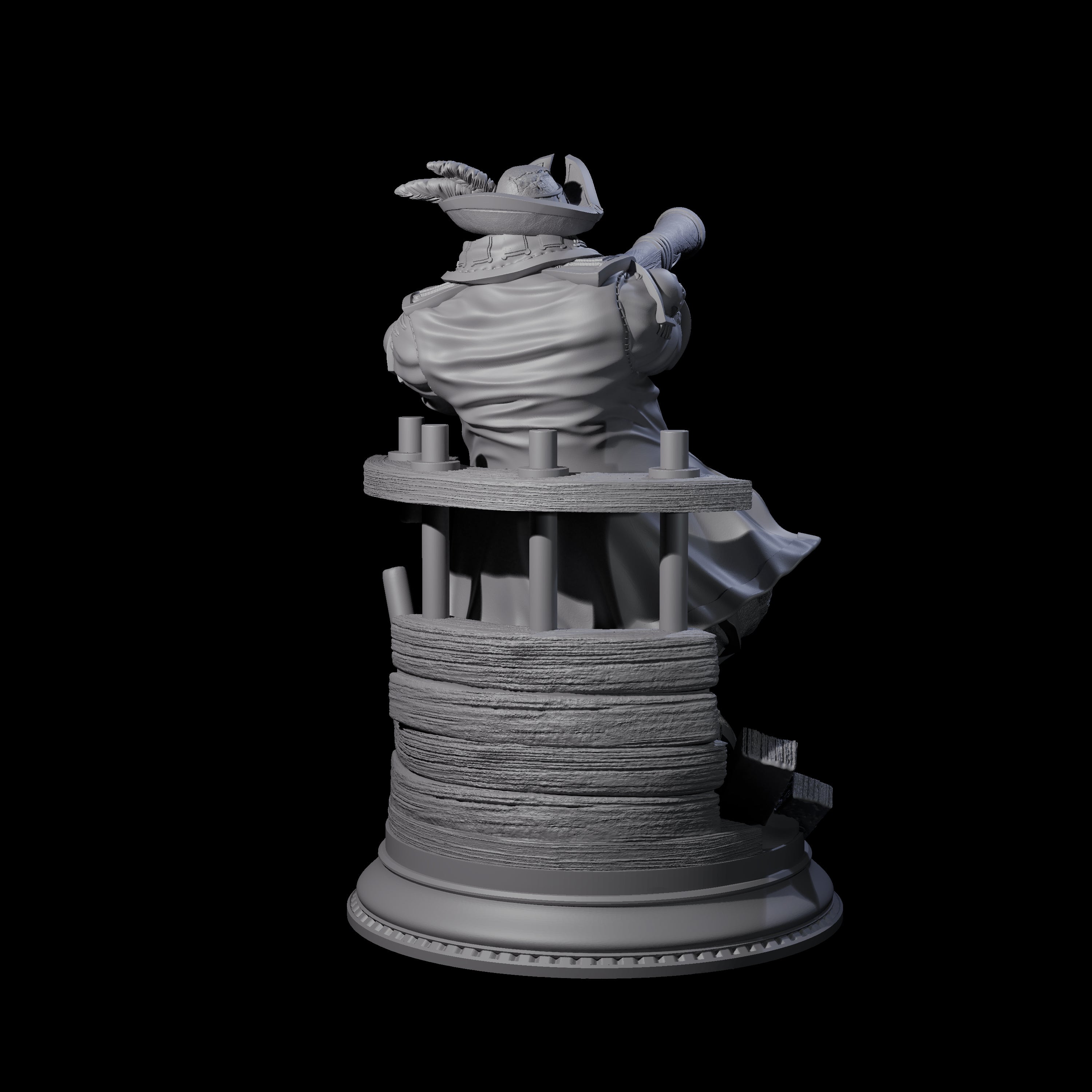 Taking Aiming Pirate Captain Miniature for Dungeons and Dragons, Pathfinder or other TTRPGs