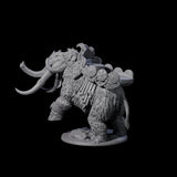 Tamed Wooly Mammoth Miniature for Dungeons and Dragons, Pathfinder or other TTRPGs