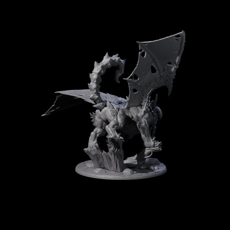 Tattered Manticore Miniature for Dungeons and Dragons, Pathfinder or other TTRPGs