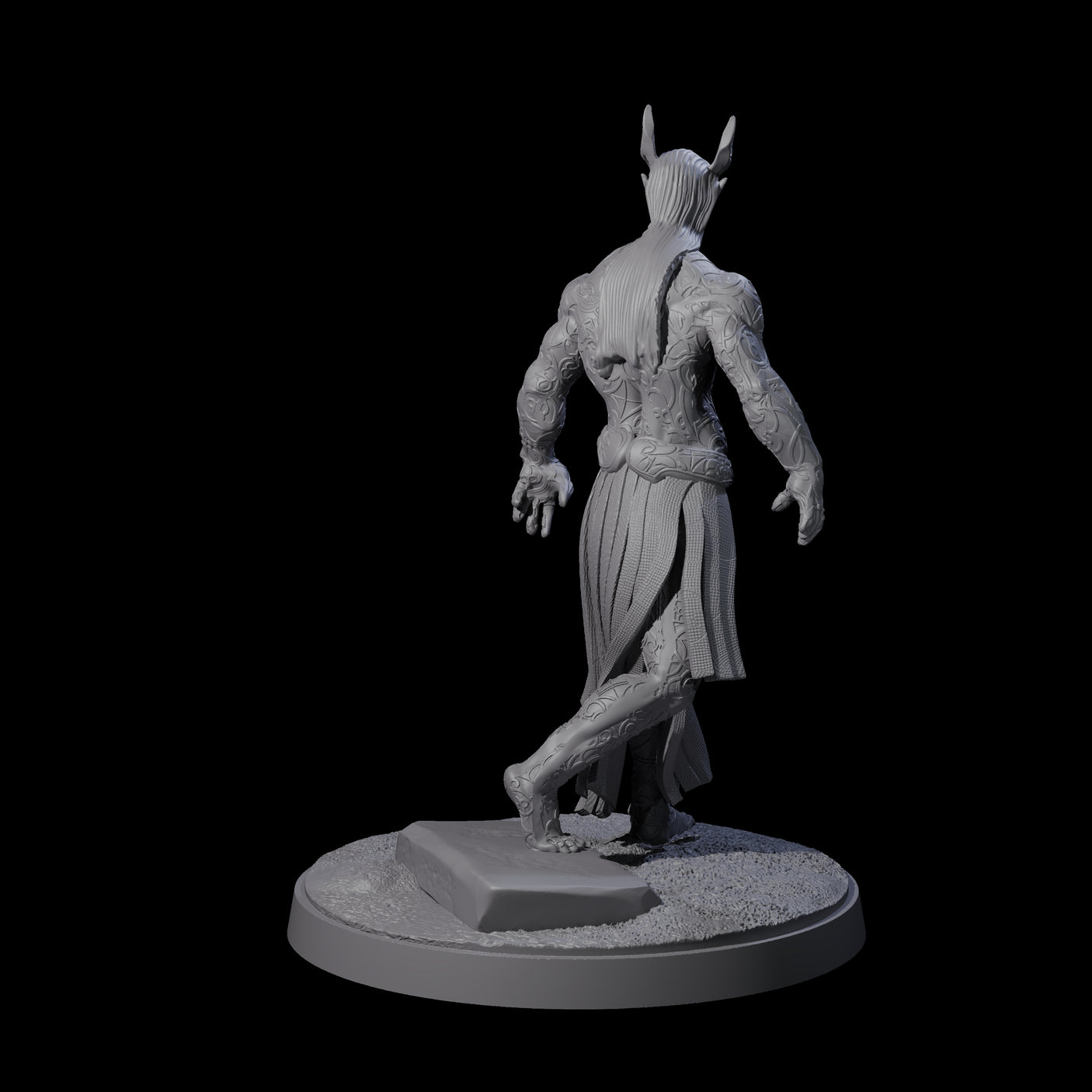 Tattooed Empyrean Lord Miniature for Dungeons and Dragons, Pathfinder or other TTRPGs