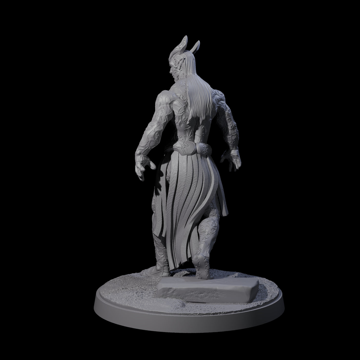 Tattooed Empyrean Lord Miniature for Dungeons and Dragons, Pathfinder or other TTRPGs