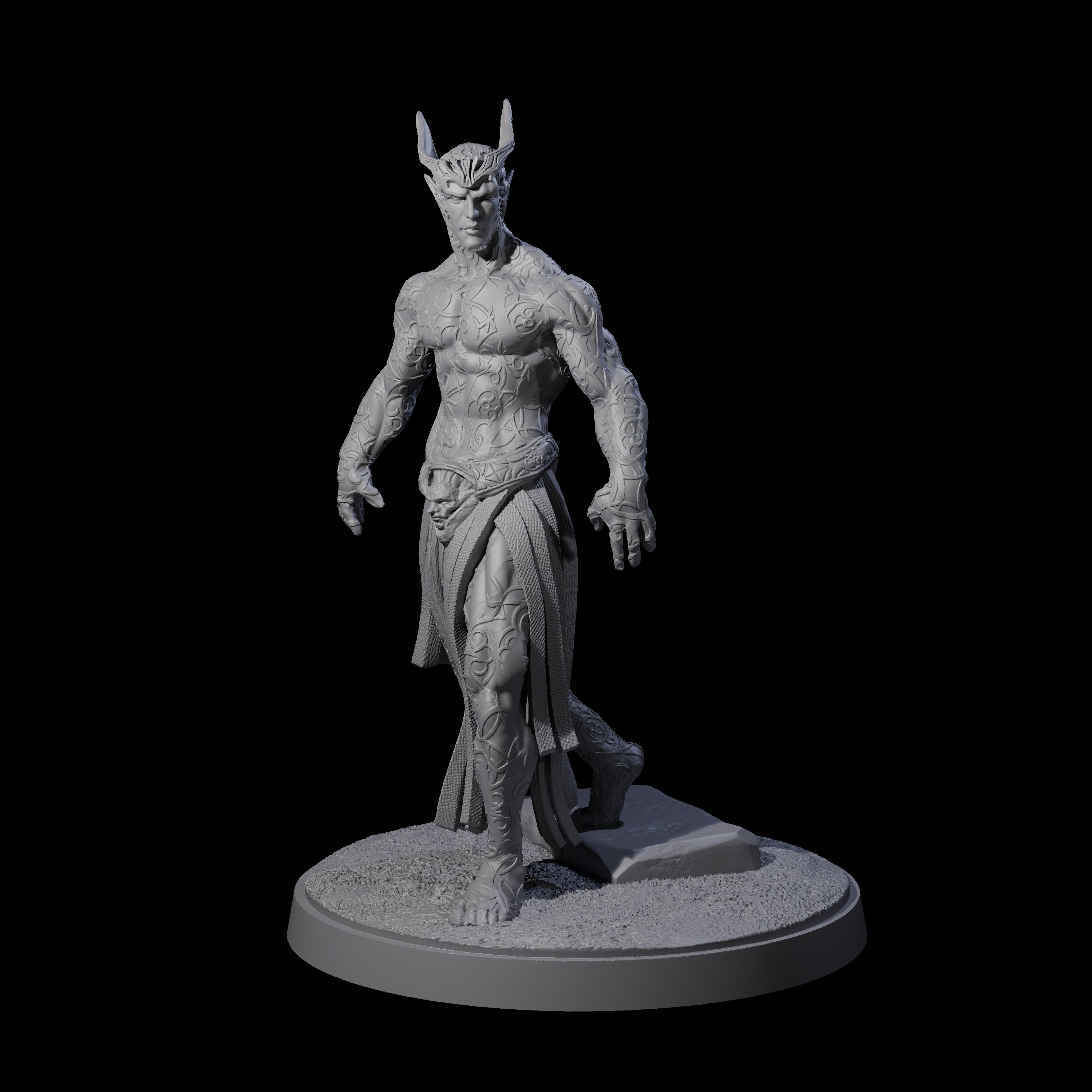 Tattooed Empyrean Lord Miniature for Dungeons and Dragons, Pathfinder or other TTRPGs