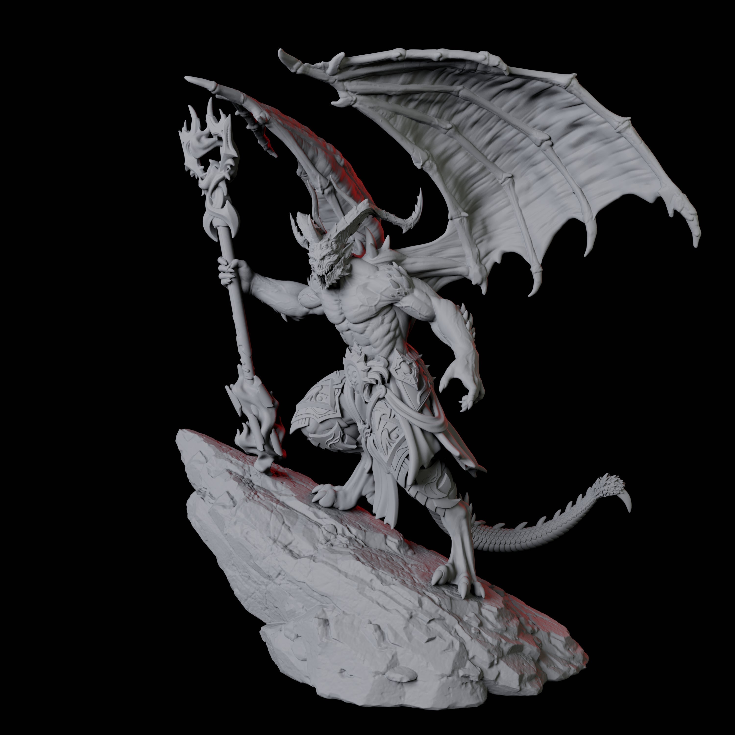 Taunting Horned Devil B Miniature for Dungeons and Dragons, Pathfinder or other TTRPGs