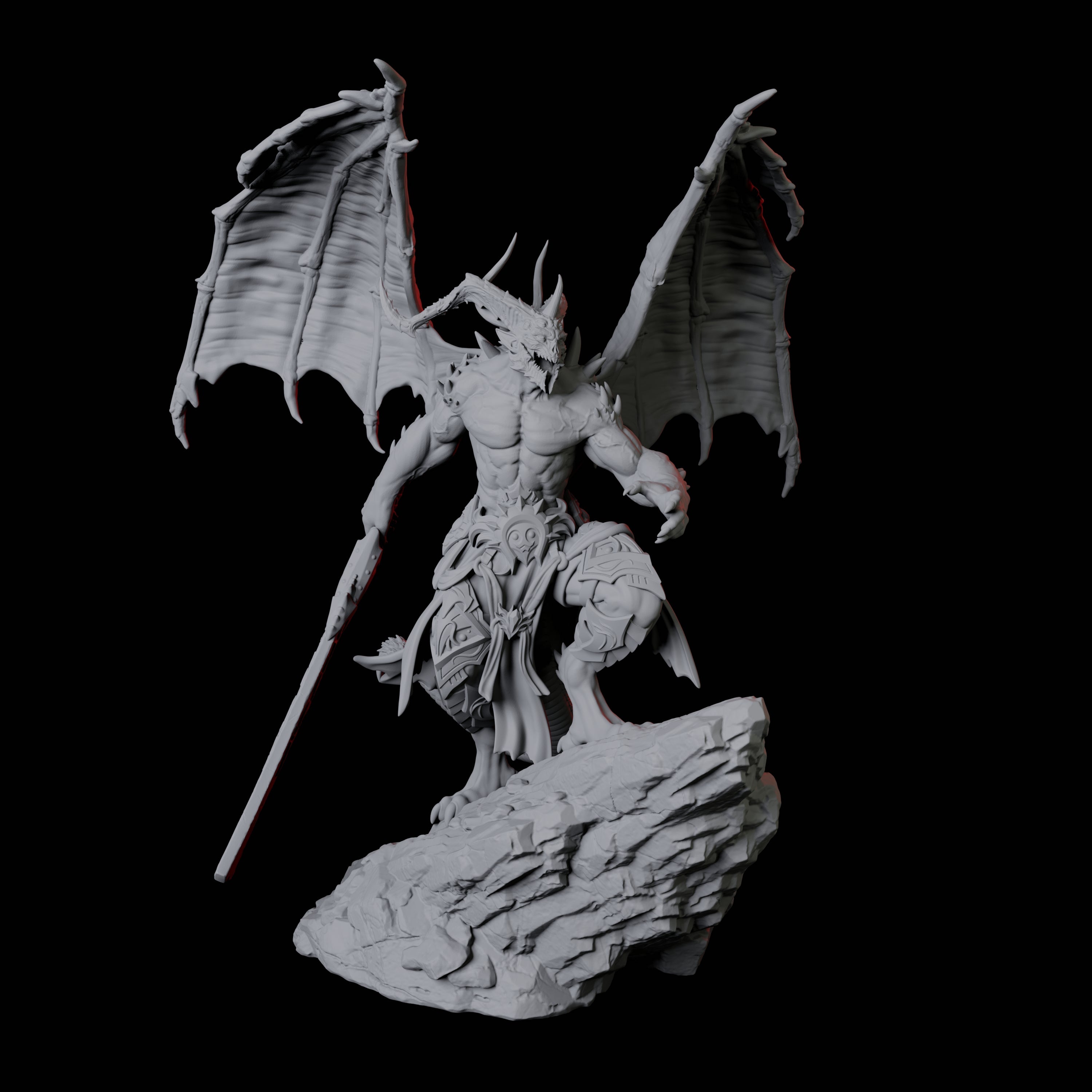 Taunting Horned Devil D Miniature for Dungeons and Dragons, Pathfinder or other TTRPGs