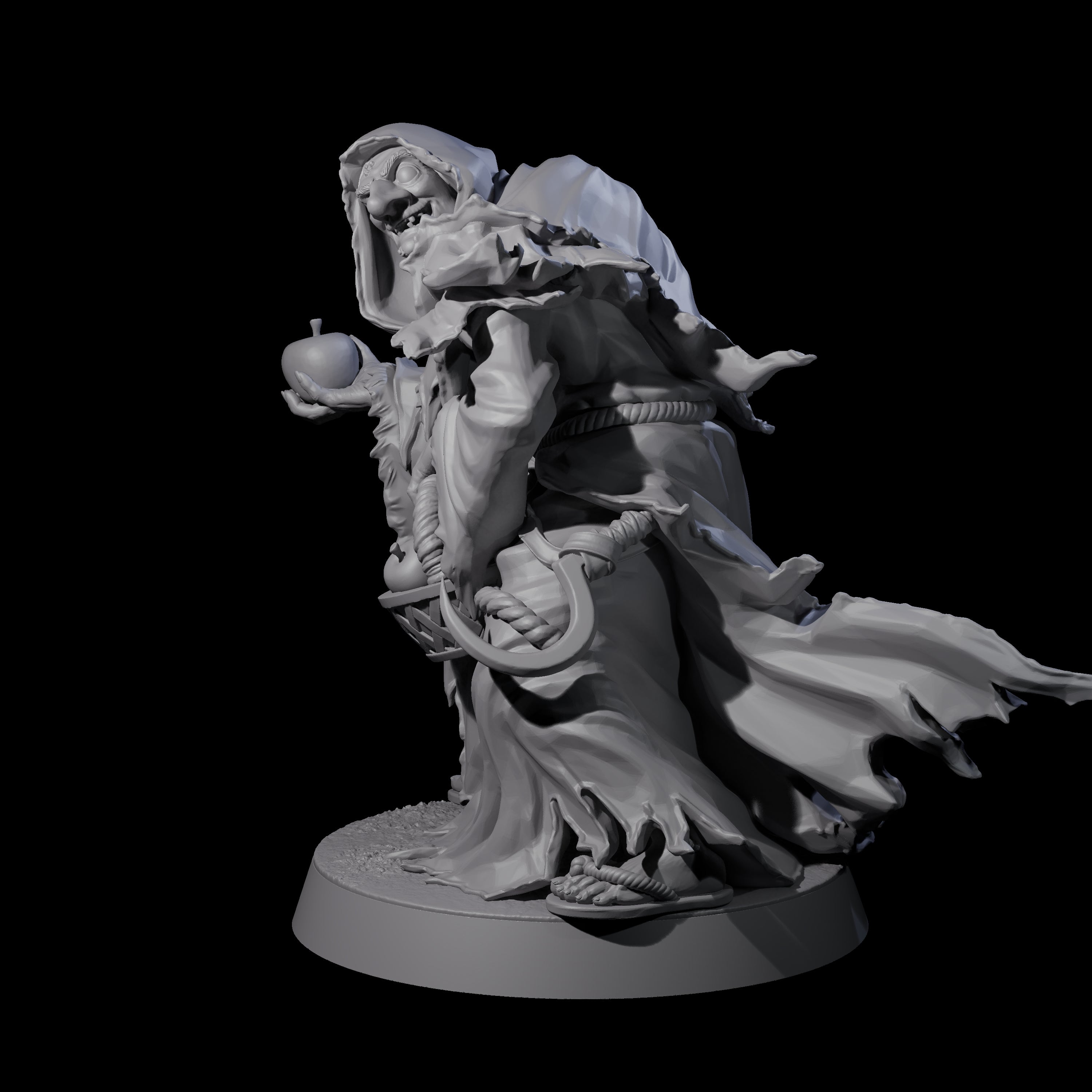 Temptation Apple Hag Miniature for Dungeons and Dragons, Pathfinder or other TTRPGs