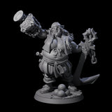 Tenacious Half Orc Quartermaster Pirate Miniature for Dungeons and Dragons, Pathfinder or other TTRPGs