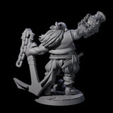 Tenacious Half Orc Quartermaster Pirate Miniature for Dungeons and Dragons, Pathfinder or other TTRPGs