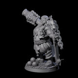 Tenacious Half Orc Quartermaster Pirate Miniature for Dungeons and Dragons, Pathfinder or other TTRPGs