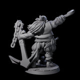 Tenacious Half Orc Quartermaster Pirate Miniature for Dungeons and Dragons, Pathfinder or other TTRPGs
