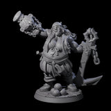 Tenacious Half Orc Quartermaster Pirate Miniature for Dungeons and Dragons, Pathfinder or other TTRPGs