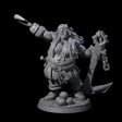 Tenacious Half Orc Quartermaster Pirate Miniature for Dungeons and Dragons, Pathfinder or other TTRPGs