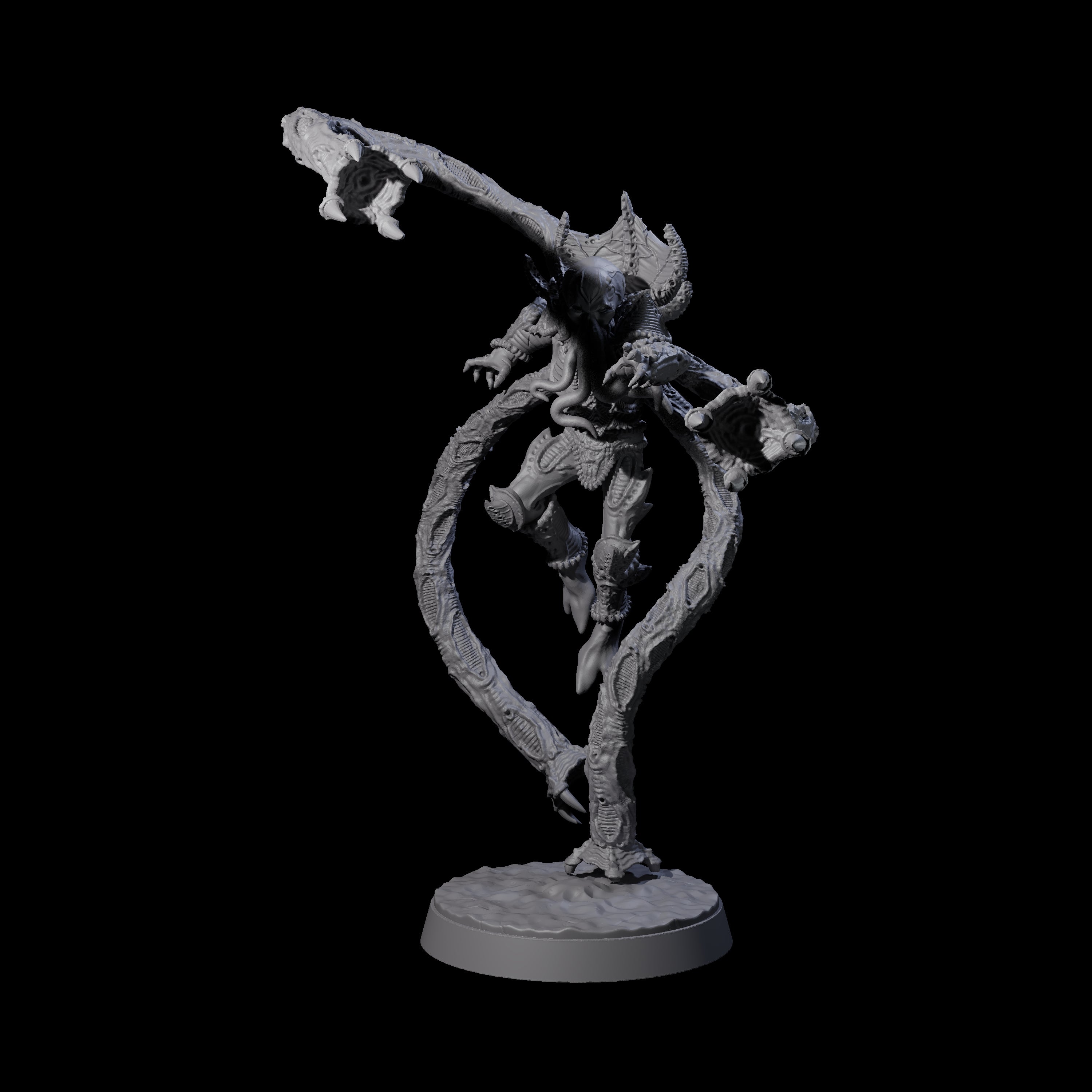 Tentacle Controlled Mind Flayer Striker Miniature for Dungeons and Dragons, Pathfinder or other TTRPGs