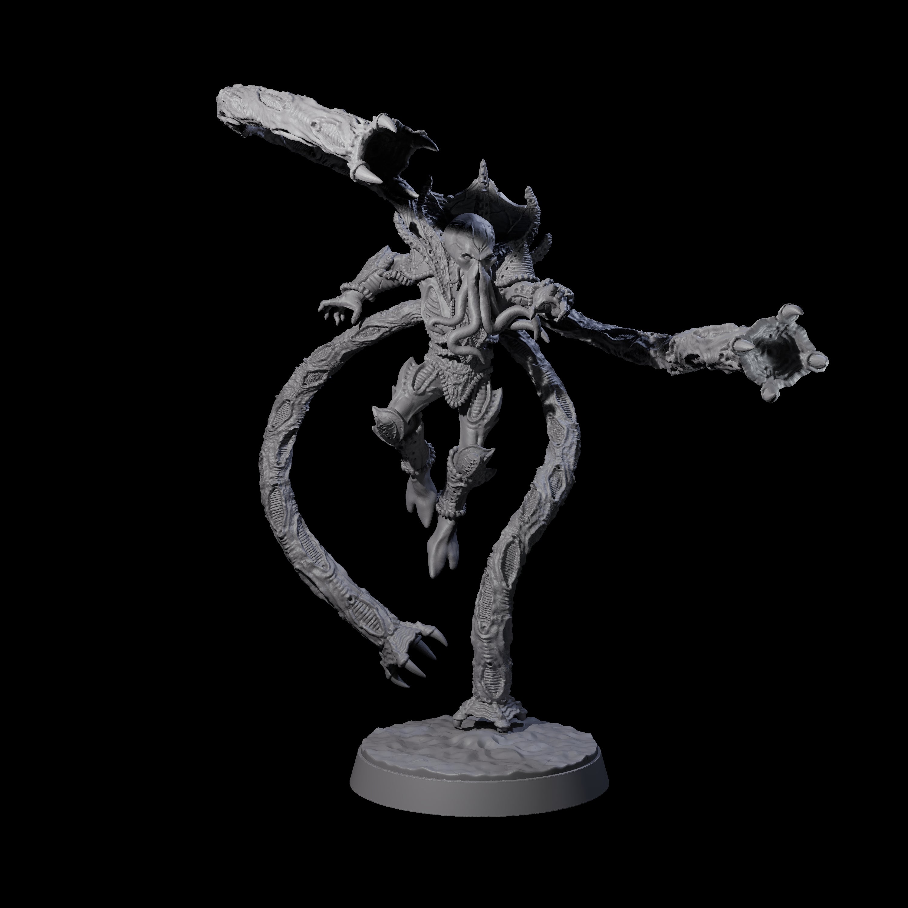 Tentacle Controlled Mind Flayer Striker Miniature for Dungeons and Dragons, Pathfinder or other TTRPGs