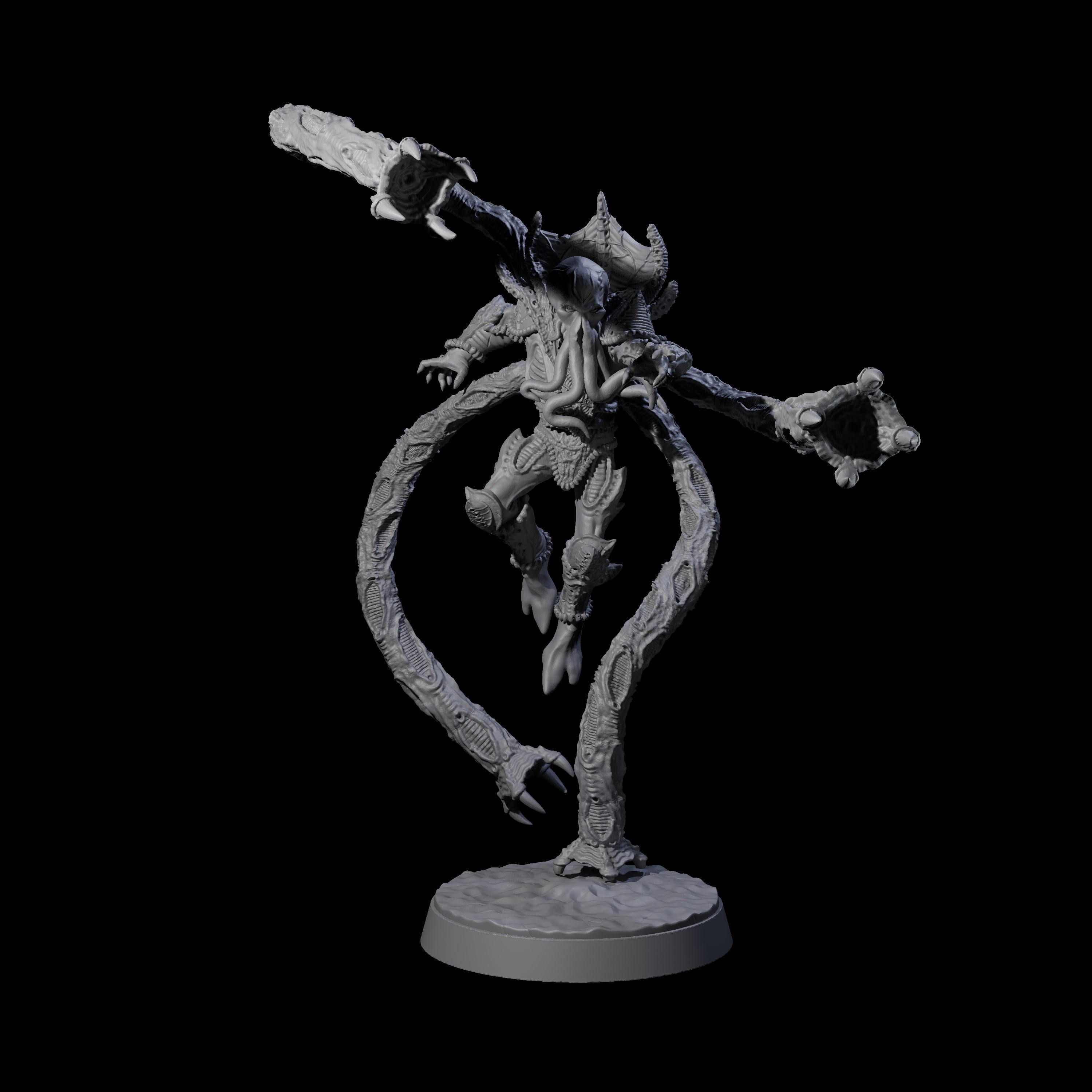 Tentacle Controlled Mind Flayer Striker Miniature for Dungeons and Dragons, Pathfinder or other TTRPGs