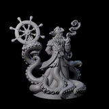 Tentacly Captain of the Seven Seas Miniature for Dungeons and Dragons, Pathfinder or other TTRPGs