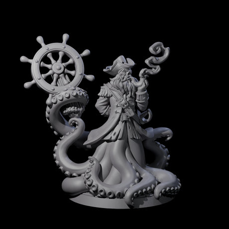 Tentacly Captain of the Seven Seas Miniature for Dungeons and Dragons, Pathfinder or other TTRPGs