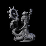 Tentacly Captain of the Seven Seas Miniature for Dungeons and Dragons, Pathfinder or other TTRPGs