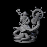 Tentacly Captain of the Seven Seas Miniature for Dungeons and Dragons, Pathfinder or other TTRPGs