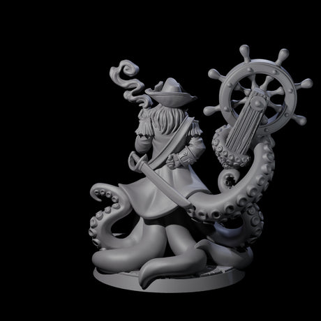 Tentacly Captain of the Seven Seas Miniature for Dungeons and Dragons, Pathfinder or other TTRPGs