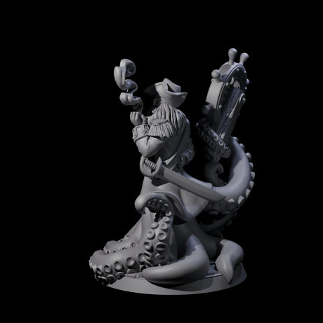 Tentacly Captain of the Seven Seas Miniature for Dungeons and Dragons, Pathfinder or other TTRPGs