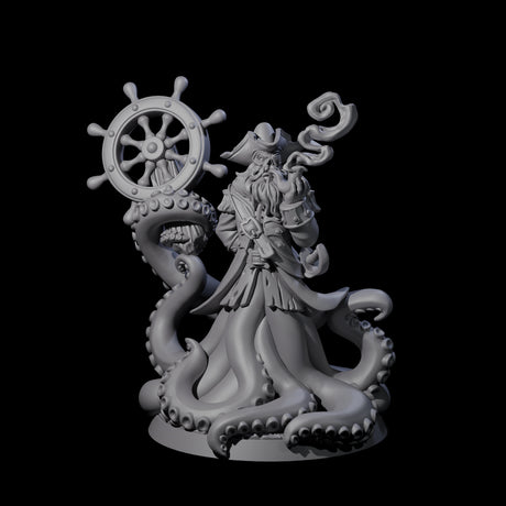 Tentacly Captain of the Seven Seas Miniature for Dungeons and Dragons, Pathfinder or other TTRPGs
