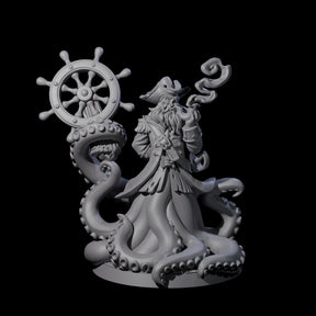 Tentacly Captain of the Seven Seas Miniature for Dungeons and Dragons, Pathfinder or other TTRPGs