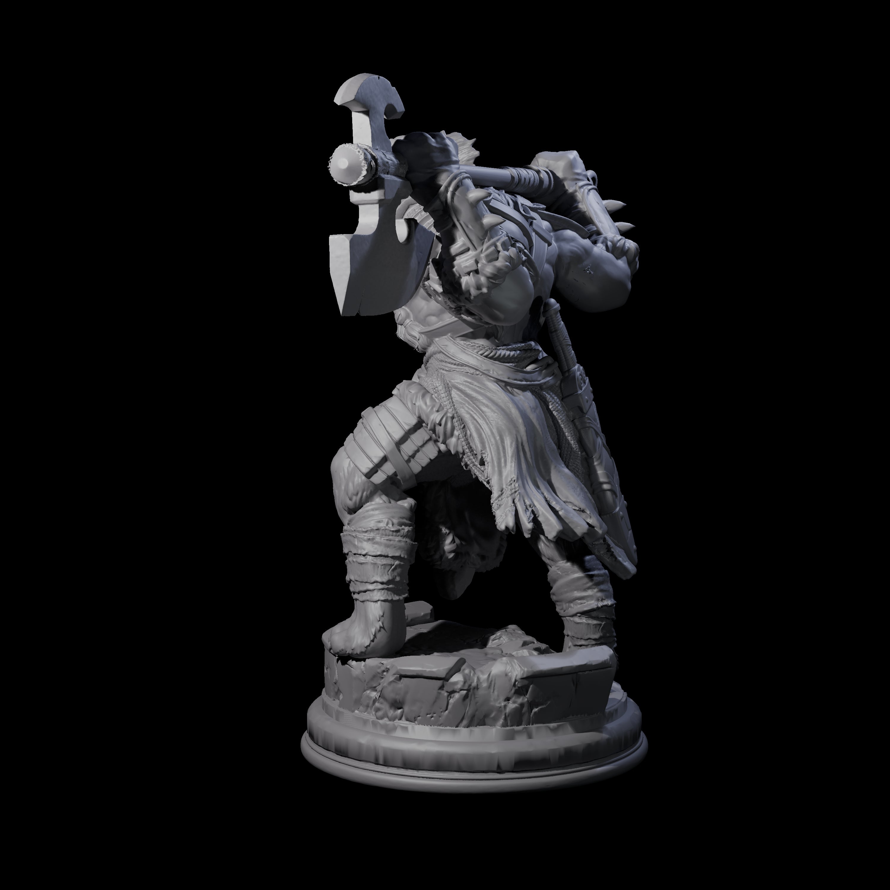 Terrifying Leonin Warrior Miniature for Dungeons and Dragons, Pathfinder or other TTRPGs