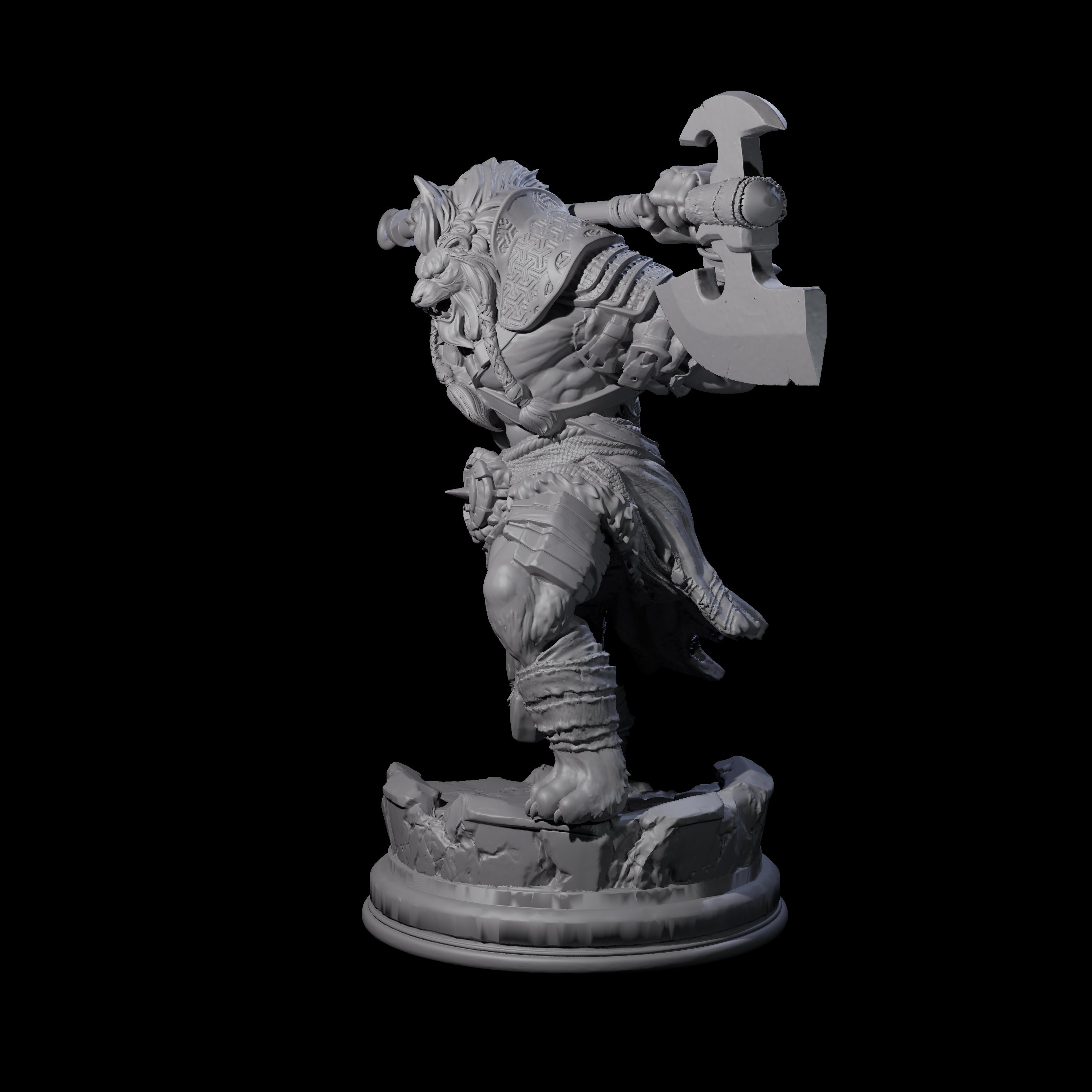 Terrifying Leonin Warrior Miniature for Dungeons and Dragons, Pathfinder or other TTRPGs