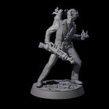 Tesla Backpacked Human Inventor Miniature for Dungeons and Dragons, Pathfinder or other TTRPGs