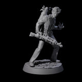 Tesla Backpacked Human Inventor Miniature for Dungeons and Dragons, Pathfinder or other TTRPGs