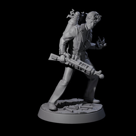 Tesla Backpacked Human Inventor Miniature for Dungeons and Dragons, Pathfinder or other TTRPGs