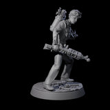 Tesla Backpacked Human Inventor Miniature for Dungeons and Dragons, Pathfinder or other TTRPGs