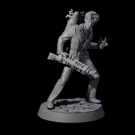 Tesla Backpacked Human Inventor Miniature for Dungeons and Dragons, Pathfinder or other TTRPGs