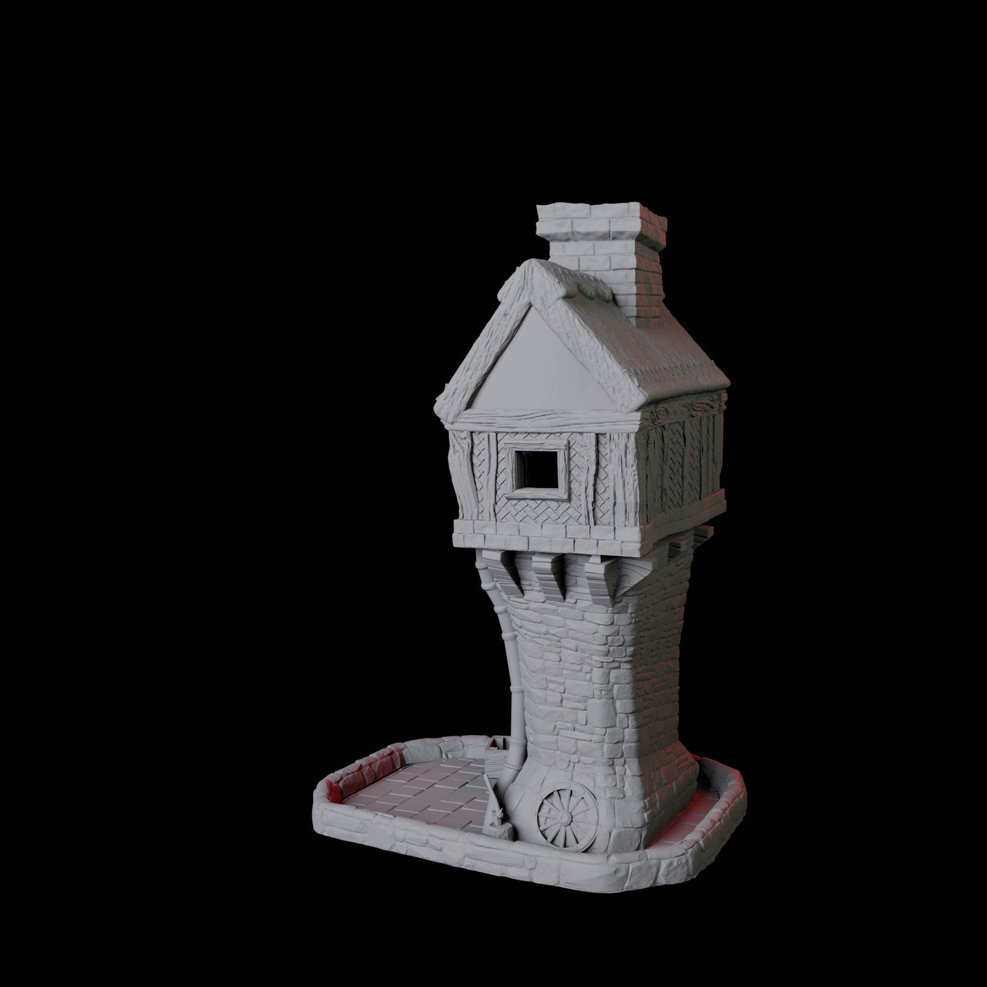 Thatched Cottage Dice Tower Miniature for Dungeons and Dragons, Pathfinder or other TTRPGs