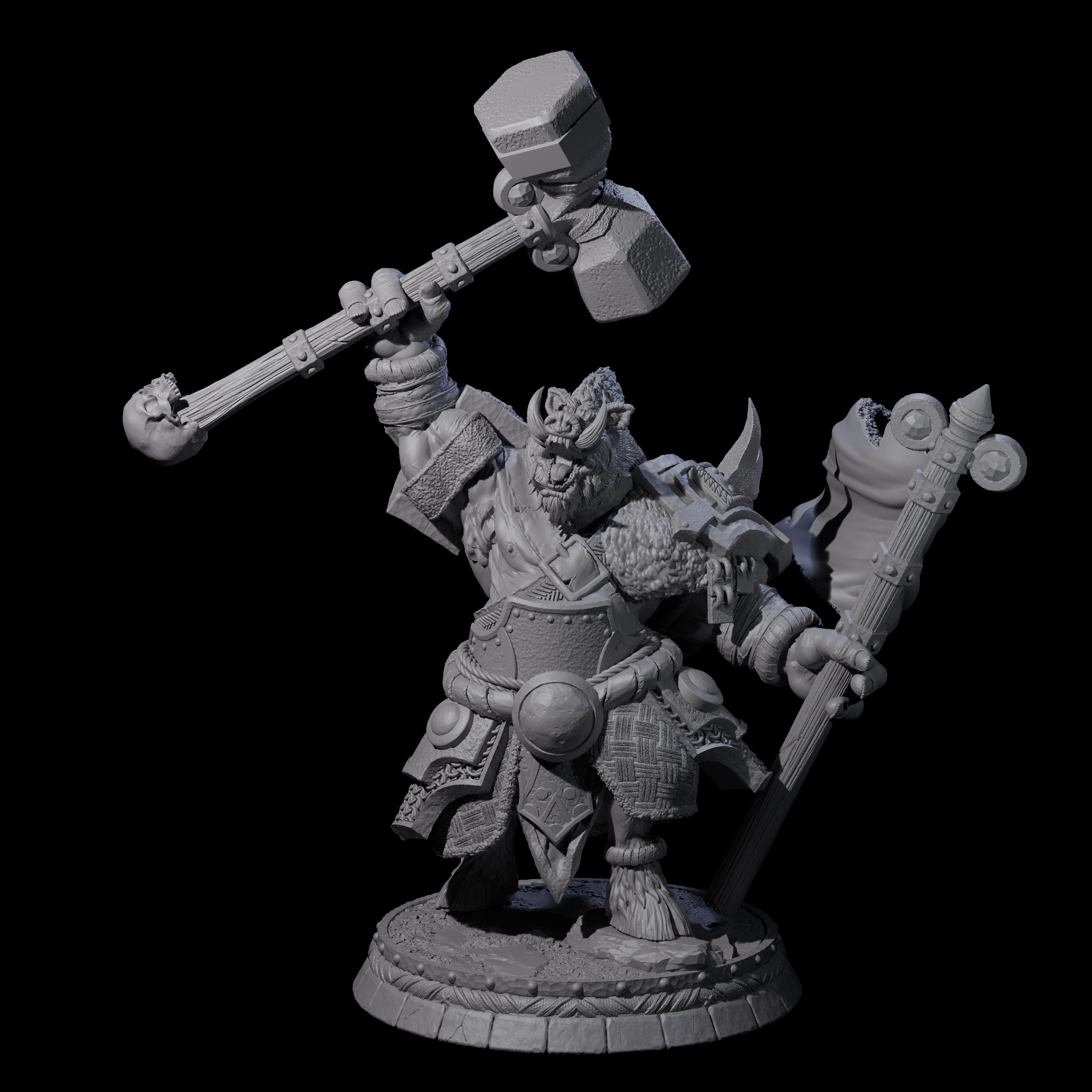 The Blackthorn Wereboars Miniature for Dungeons and Dragons, Pathfinder or other TTRPGs