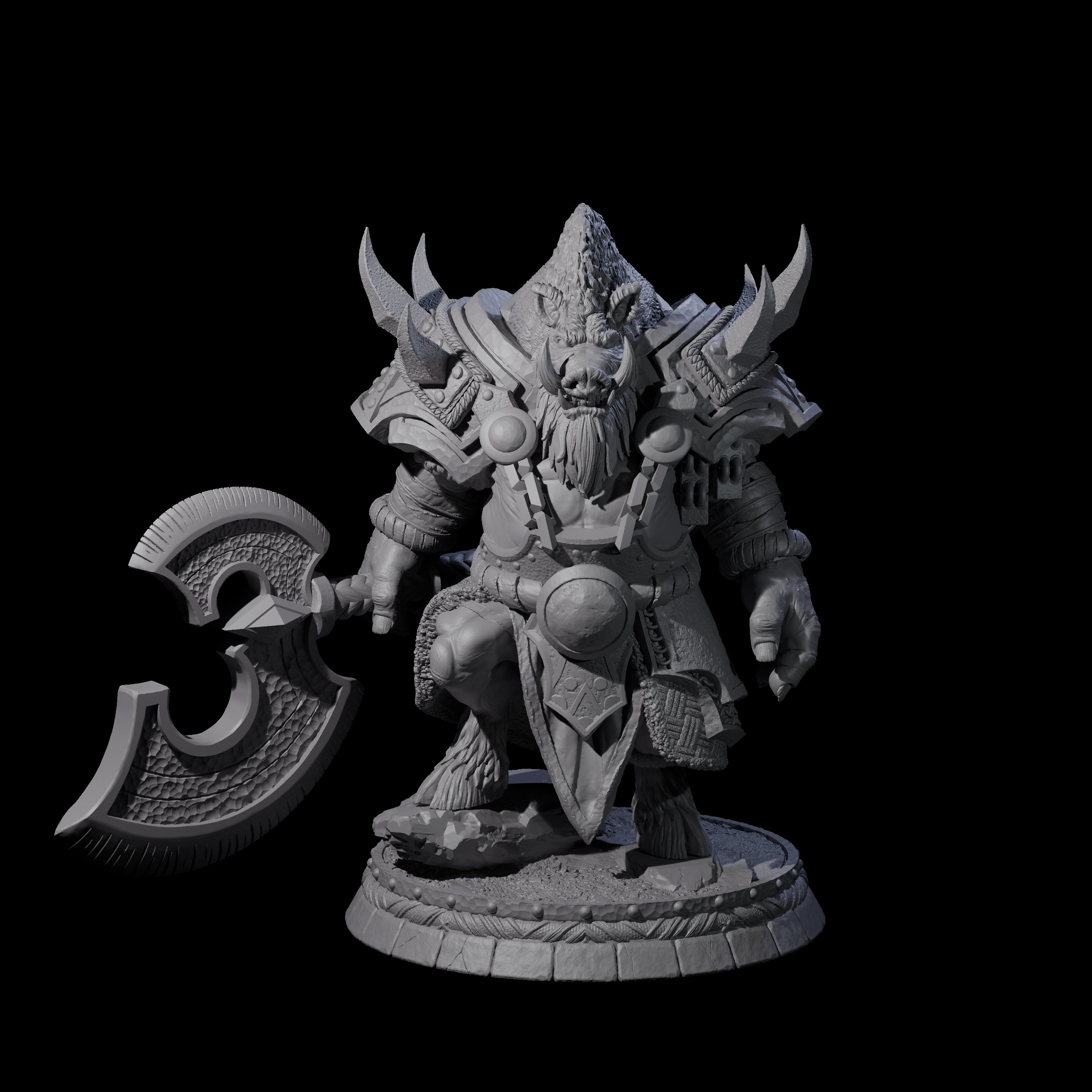 The Blackthorn Wereboars Miniature for Dungeons and Dragons, Pathfinder or other TTRPGs
