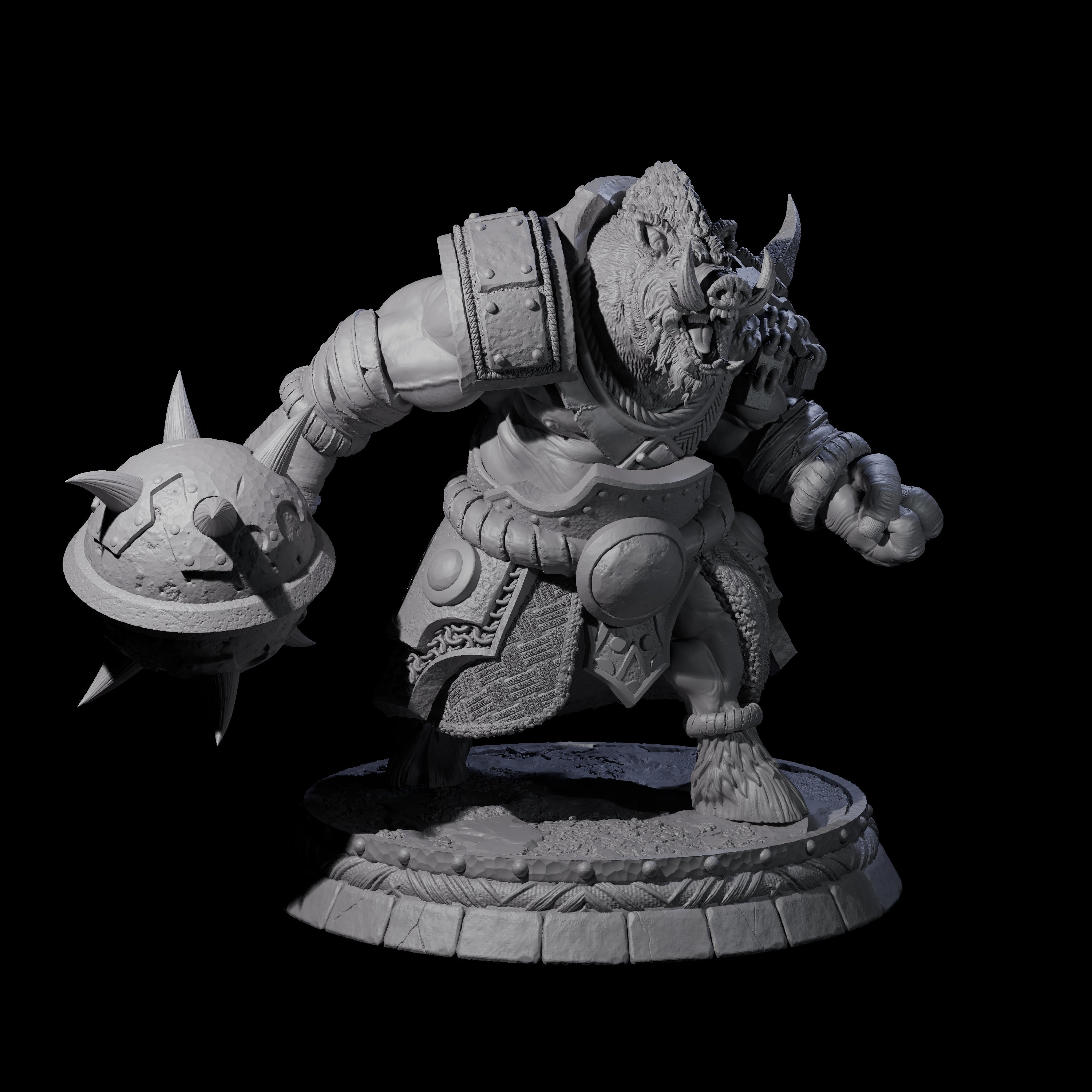 The Blackthorn Wereboars Miniature for Dungeons and Dragons, Pathfinder or other TTRPGs